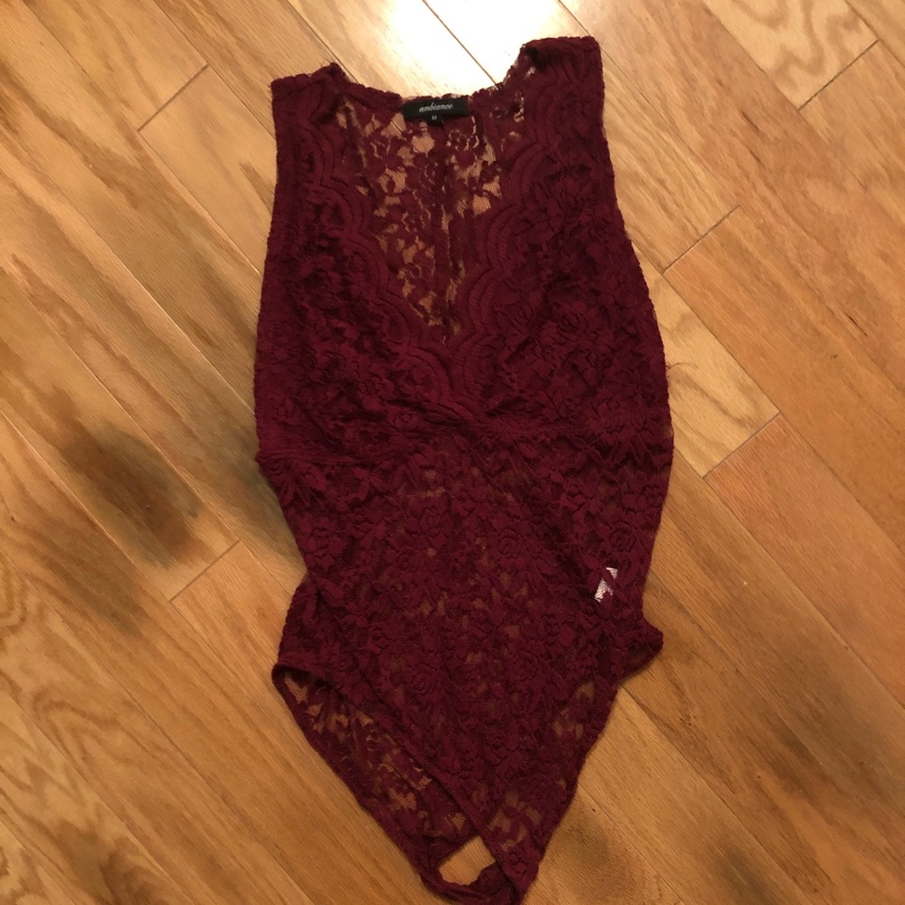 Red Lace Bodysuit
